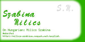 szabina milics business card